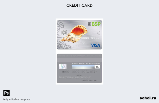 цифровая загрузка шаблона карты Visa Platinum BSP Bank Папуа Новой Гвинеи